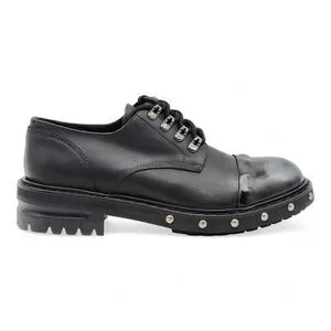 Alexander McQueen Hobnail Leather Derby Shoes EU 39 US 6 Black - NWB $2200 Alexander McQueen Hobnail Leather Derby Shoes EU 39 US 6  main image 4